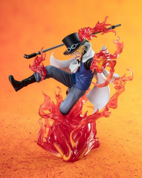 One Piece Figuarts ZERO Extra Battle Figura PVC Sabo Fire Fist Rook Check 19 cm Bandai Tamashii - Imagen 2