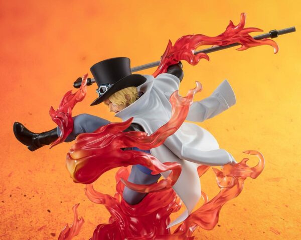 One Piece Figuarts ZERO Extra Battle Figura PVC Sabo Fire Fist Rook Check 19 cm Bandai Tamashii - Imagen 6