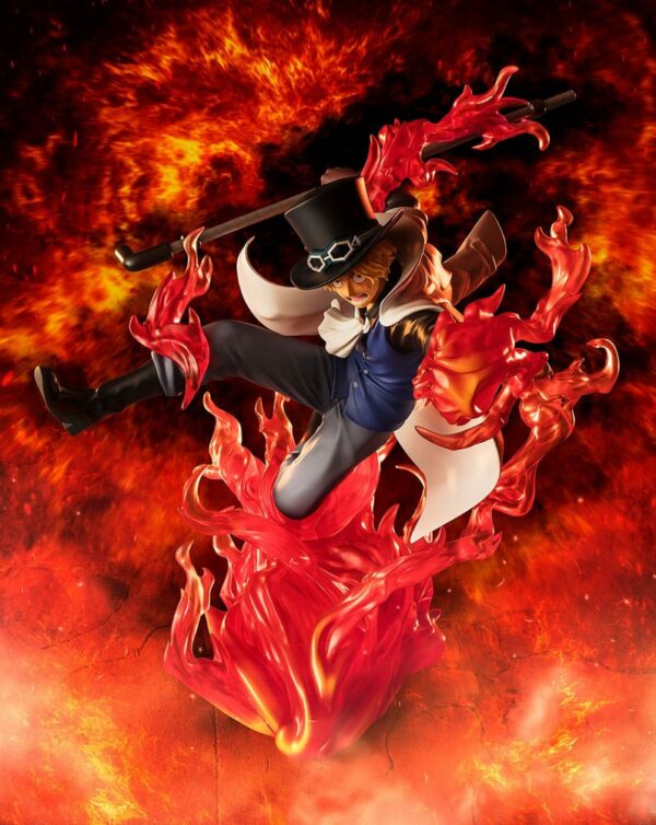 One Piece Figuarts ZERO Extra Battle Figura PVC Sabo Fire Fist Rook Check 19 cm Bandai Tamashii - Imagen 7